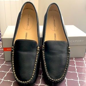 Rockport Black leather flats size 6.5